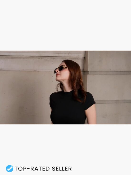 Rimless Rectangle Sunglasses Retro Frameless Square Shade Y2K Tinted Eyewear main image 2